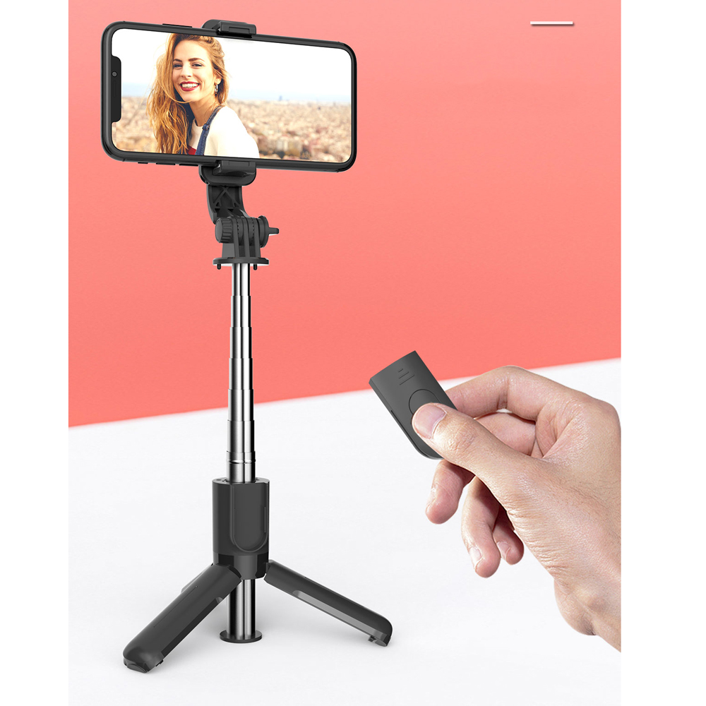 Mini Easy to Carry 3 in 1 Aluminum Wireless Bluetooth Extendable Selfie Stick with Tripod
